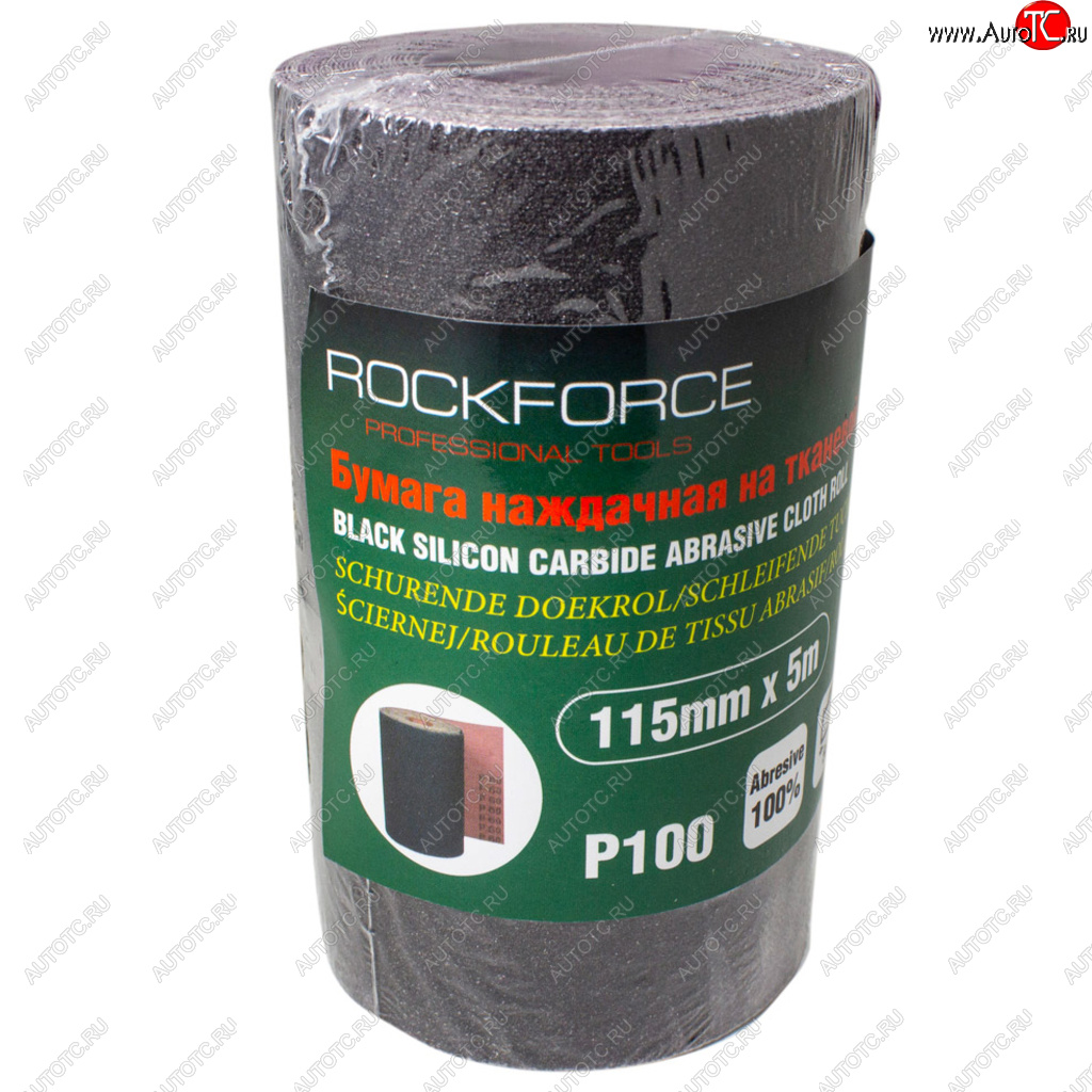 549 р. Бумага наждачная P-100 115ммх5м на тканевой основе рулон ROCKFORCE ROCKFORCE rf-fb2100c  с доставкой в г. Вологда