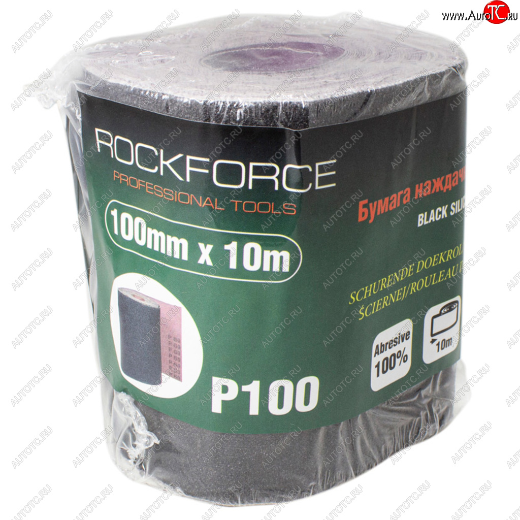 749 р. Бумага наждачная P-100 100ммх10м на тканевой основе рулон ROCKFORCE ROCKFORCE rf-fb4100c  с доставкой в г. Вологда