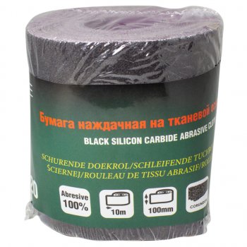 Бумага наждачная P-120 100ммх10м на тканевой основе рулон ROCKFORCE ROCKFORCE rf-fb4120c