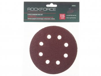 589 р. Бумага наждачная на липучке D115 P40-120 8 отверстий 5шт. ROCKFORCE ROCKFORCE rf-sd115  с доставкой в г. Вологда. Увеличить фотографию 3