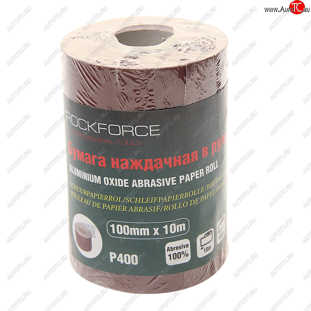 479 р. Бумага наждачная P-400 100ммх10м рулон ROCKFORCE ROCKFORCE rf-sr4400a  с доставкой в г. Вологда