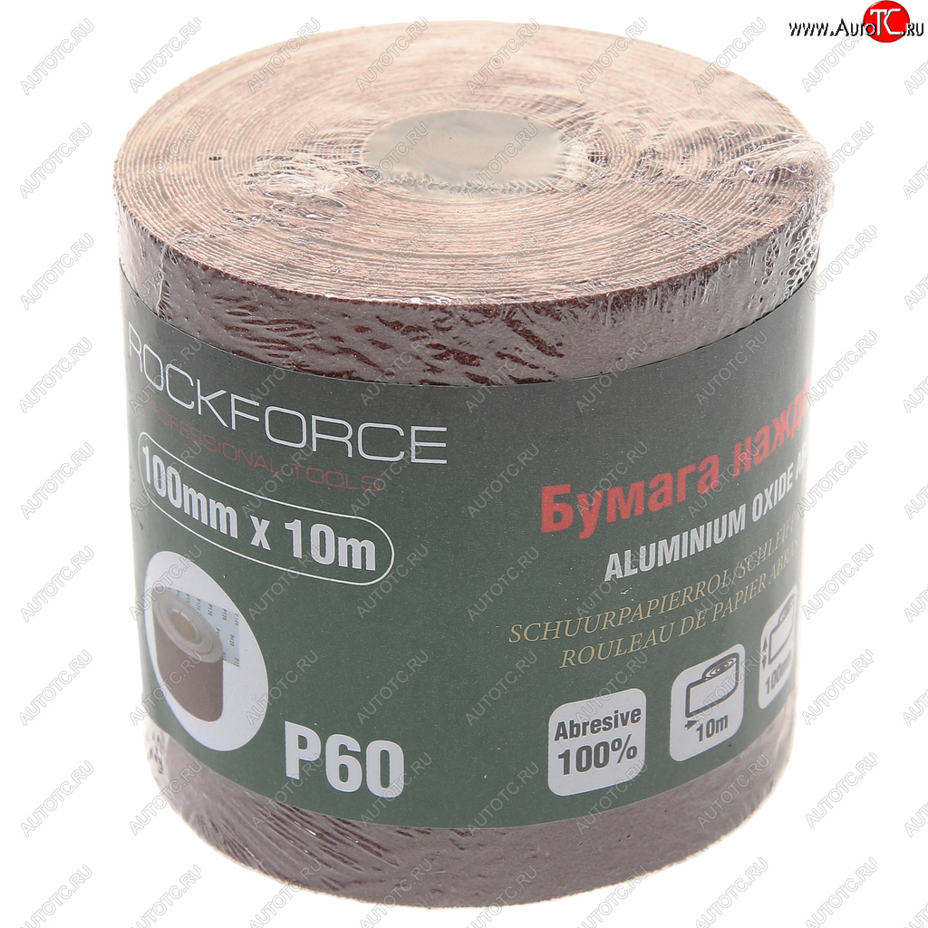 549 р. Бумага наждачная P-60 100ммх10м рулон ROCKFORCE ROCKFORCE rf-sr460a  с доставкой в г. Вологда