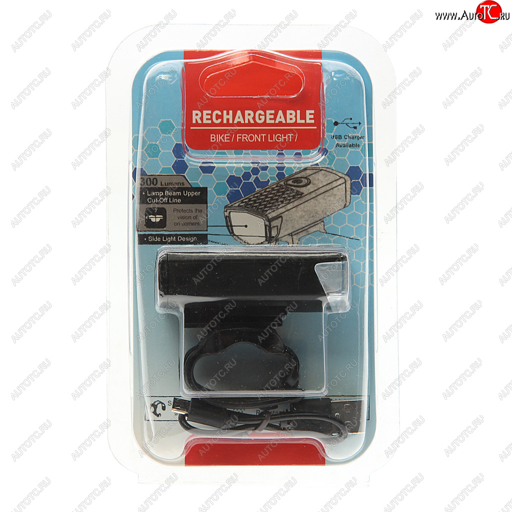 899 р. Фонарь велосипедный передний USB кабель с аккумулятором 800mAh Super Led NO NAME rpl-2255  с доставкой в г. Вологда