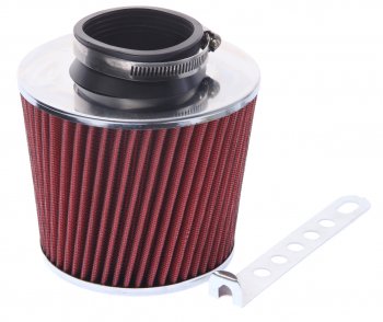 1 399 р. Фильтр воздушный PRO SPORT TORNADO красный хром широкий d=70 PRO SPORT rs-00126  с доставкой в г. Вологда. Увеличить фотографию 2