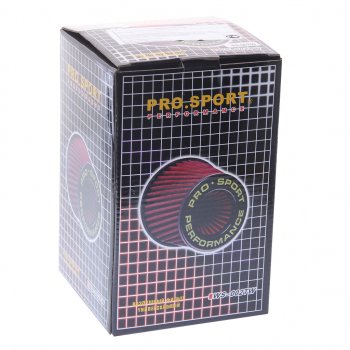 1 379 р. Фильтр воздушный PRO SPORT компакт угловой красный хром d=70 PRO SPORT rs-00769  с доставкой в г. Вологда. Увеличить фотографию 4