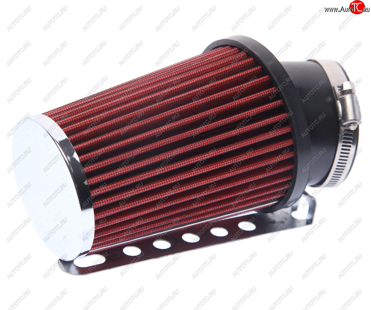 1 379 р. Фильтр воздушный PRO SPORT компакт угловой красный хром d=70 PRO SPORT rs-00769  с доставкой в г. Вологда