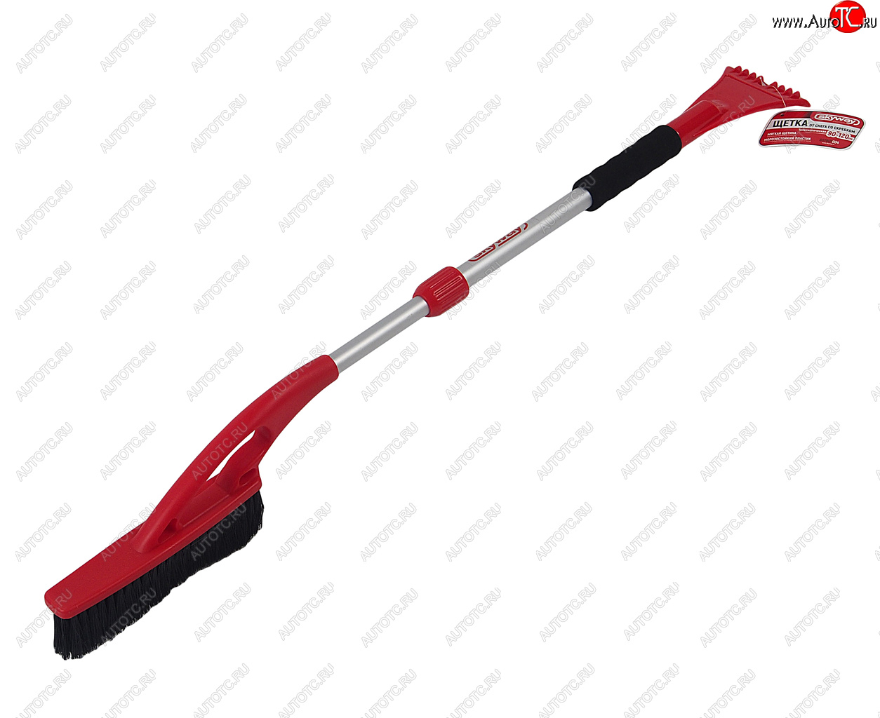 769 р. Щетка со скребком телескопическая 90-120см красно-черная SKYWAY SKYWAY s07801004  с доставкой в г. Вологда