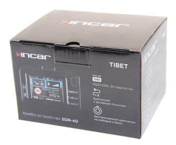 9 199 р. Видеорегистратор с радар-детектором GPS INCAR INCAR sdr-40 tibet  с доставкой в г. Вологда. Увеличить фотографию 4