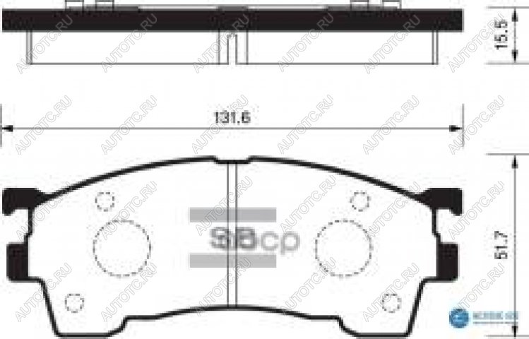 1 899 р. Колодки тормозные передние (4шт.) SANGSIN Mazda 626 GF дорестайлинг седан (1997-1999)  с доставкой в г. Вологда