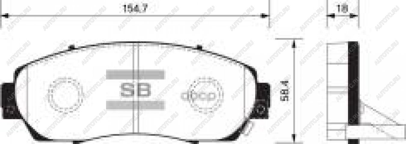 2 499 р. Колодки тормозные передние (4шт.) SANGSIN Honda CR-V RE1,RE2,RE3,RE4,RE5,RE7 дорестайлинг (2007-2010)  с доставкой в г. Вологда