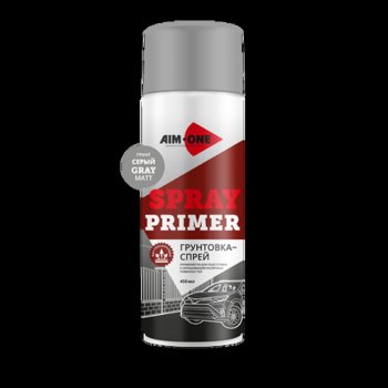 Грунт серый матовый аэрозоль 450мл Spray Primer Gray Matt AIM-ONE AIM-ONE spr-mg48
