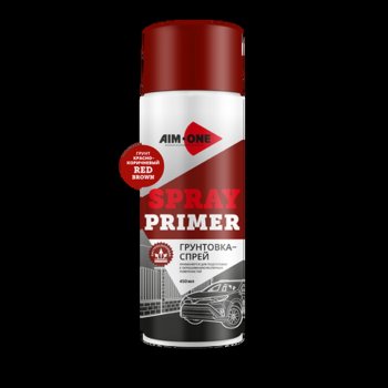 Грунт красно-коричневый аэрозоль 450мл Spray Primer Red Brown AIM-ONE AIM-ONE spr-rb142 AIM-ONE spr-rb142