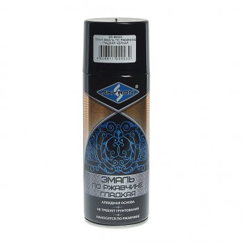 Грунт-эмаль по ржавчине черная RAL 9005 аэрозоль 520мл SKYRON SKYRON sr-69005