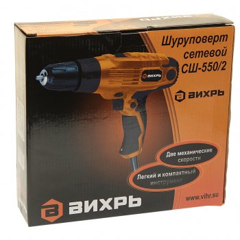 3 099 р. Шуруповерт сетевой 550Вт 34Нм 0-1800обмин. ВИХРЬ ВИХРЬ сш-5502  с доставкой в г. Вологда. Увеличить фотографию 3