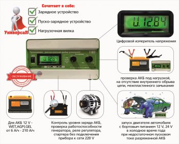 10 949 р. Устройство пуско-зарядное с диагностикой 12V6-210Ач100А (2 режима автоматручной) АВТОЭЛЕКТРИКА АВТОЭЛЕКТРИКА т1017у  с доставкой в г. Вологда. Увеличить фотографию 5