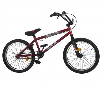 9 749 р. Велосипед 20 1-ск. BMX бордовый HILAND HILAND t19b603 a  с доставкой в г. Вологда. Увеличить фотографию 6