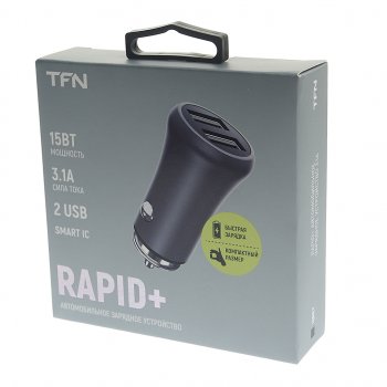499 р. Устройство зарядное в прикуриватель 2USB 12V TFN TFN tfn-ccrpd02  с доставкой в г. Вологда. Увеличить фотографию 3