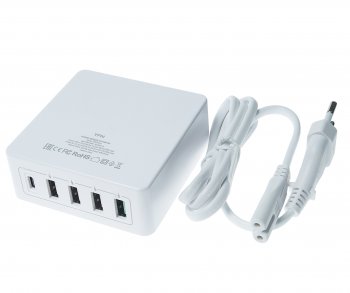 1 999 р. Устройство зарядное в розетку 5 USB TFN TFN tfn-wc05  с доставкой в г. Вологда. Увеличить фотографию 2