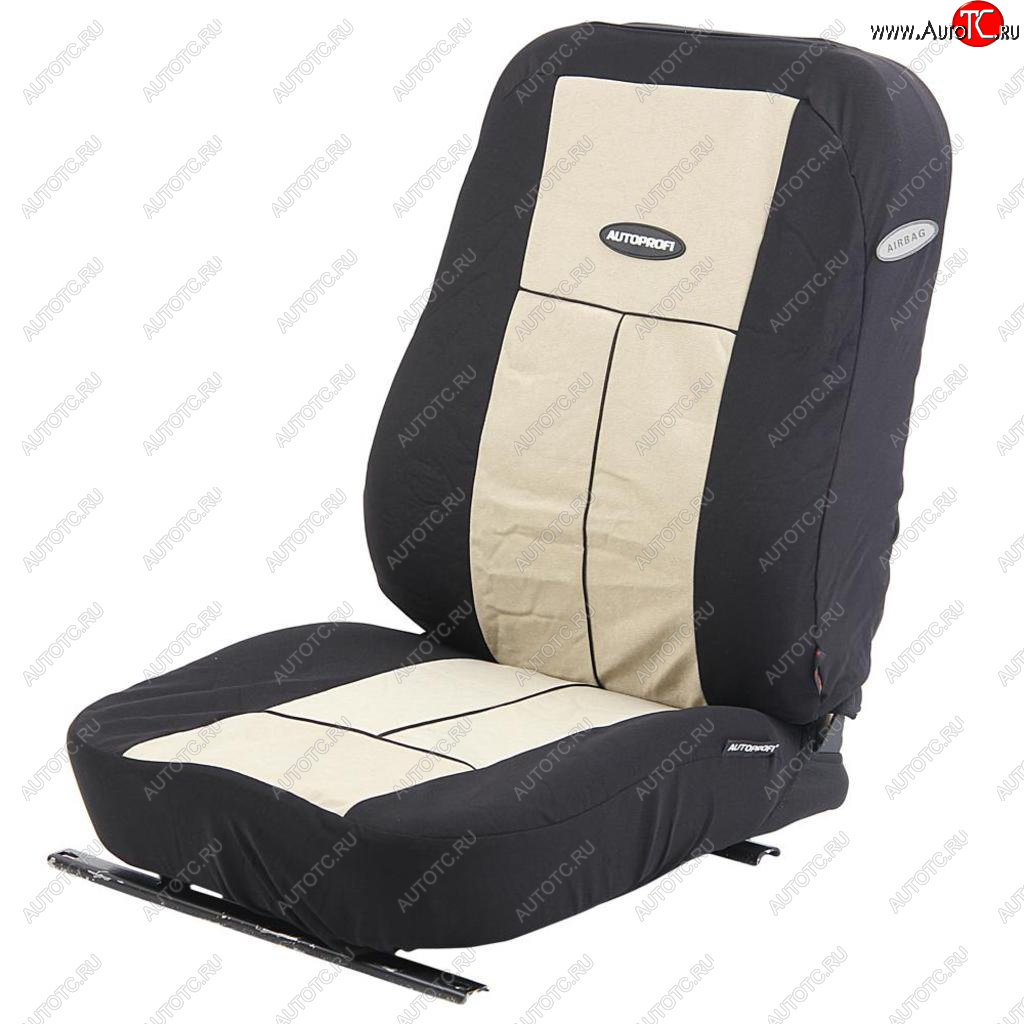 3 599 р. Универсальные чехлы сидений (майка, 9 предм., полиэстер/велюр (AIRBAG)) AUTOPROFI AUTOPROFI tt-902v bkl.be   (черные/с.бежевые)  с доставкой в г. Вологда