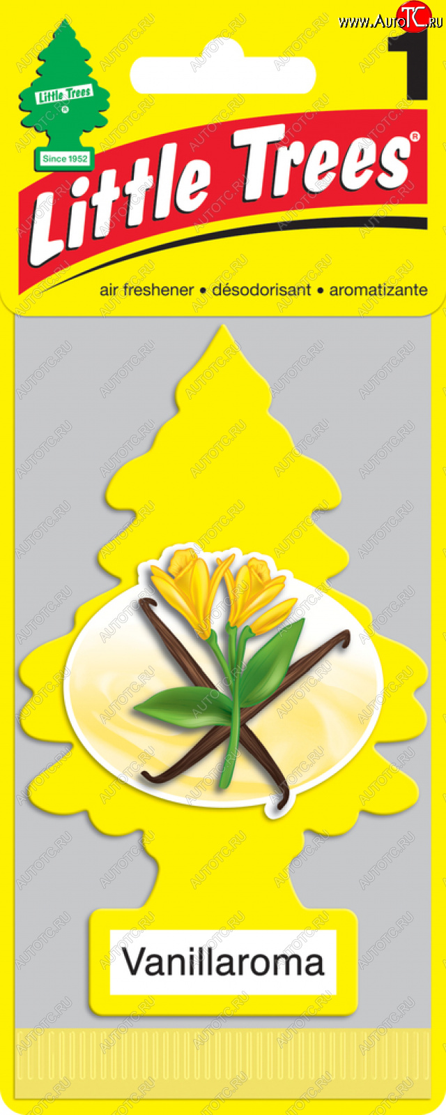 141 р. Ароматизатор подвесной пластина (ваниль) Елочка CAR FRESHNER CAR FRESHNER u1p-10105-russ  с доставкой в г. Вологда