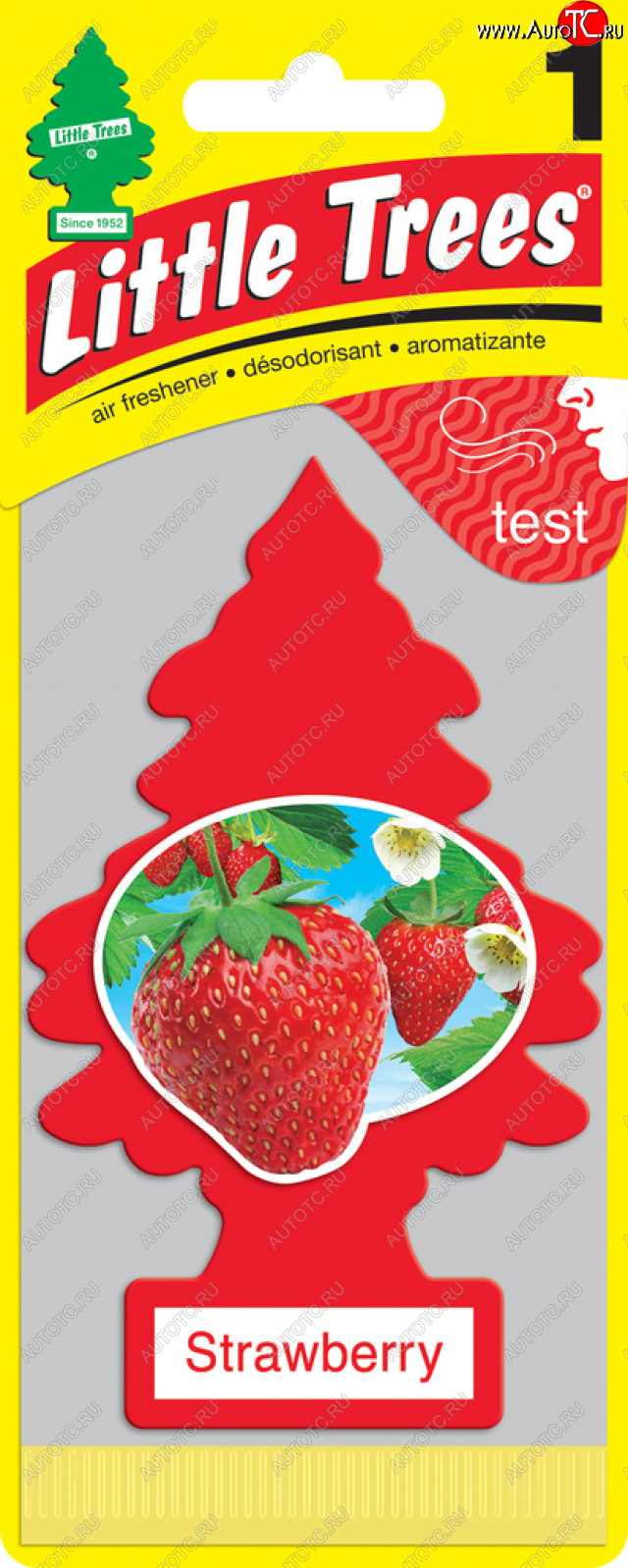 157 р. Ароматизатор подвесной пластина (клубника) Елочка CAR FRESHNER CAR FRESHNER u1p-10312-russ  с доставкой в г. Вологда