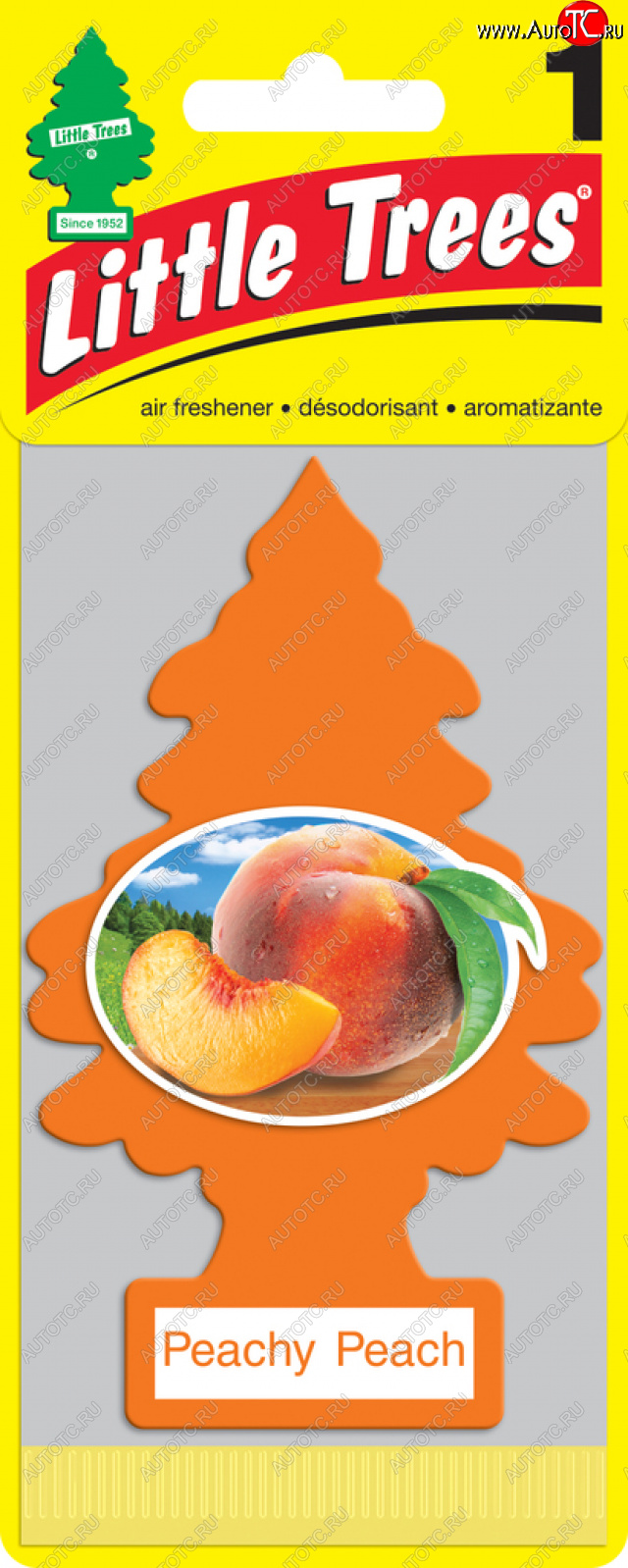 157 р. Ароматизатор подвесной пластина (персик) Елочка CAR FRESHNER CAR FRESHNER u1p-10319-russ  с доставкой в г. Вологда