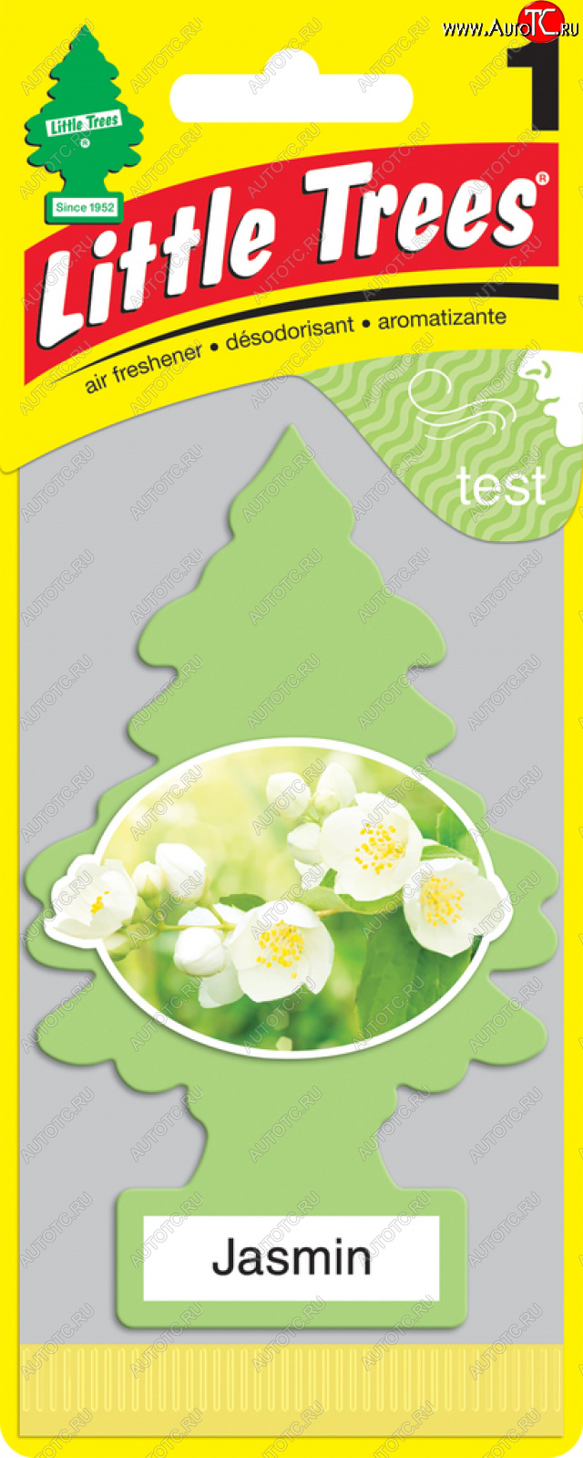 157 р. Ароматизатор подвесной пластина (жасмин) Елочка CAR FRESHNER CAR FRESHNER u1p-10433-russ  с доставкой в г. Вологда