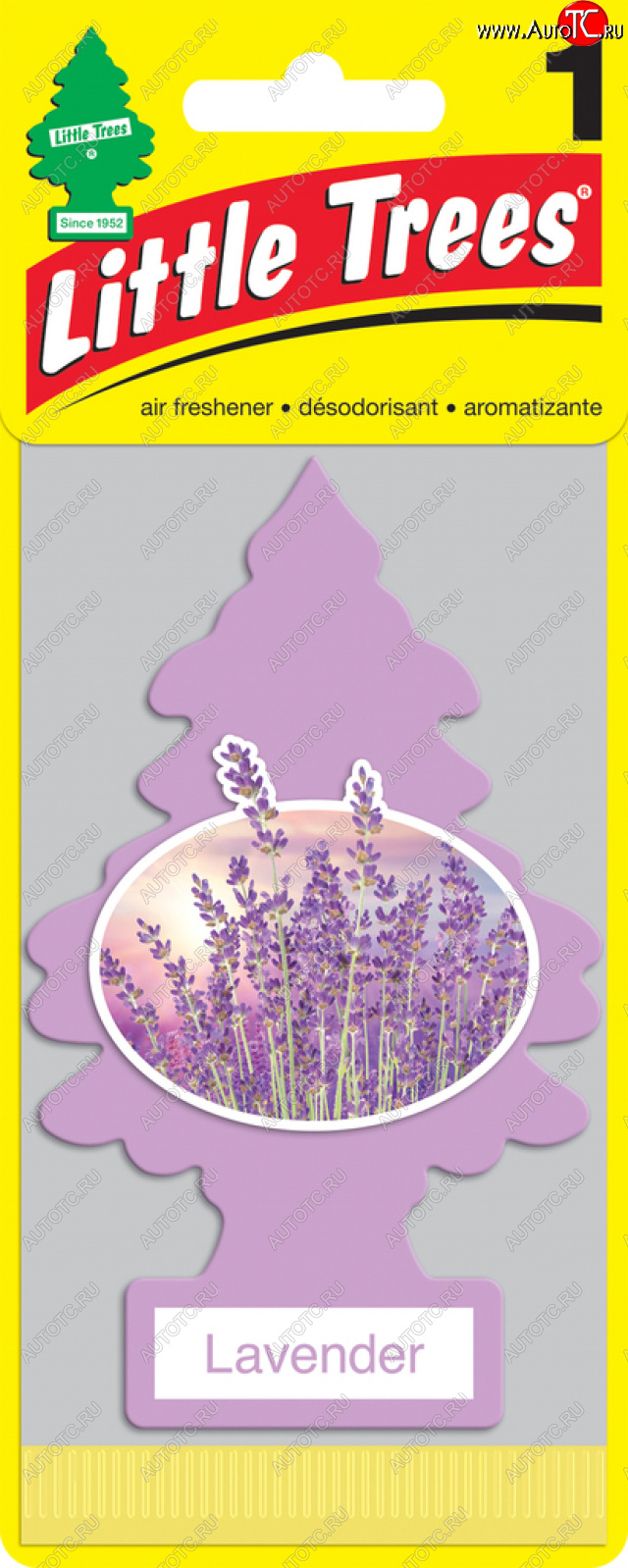 157 р. Ароматизатор подвесной пластина (лаванда) Елочка CAR FRESHNER CAR FRESHNER u1p-10435-russ  с доставкой в г. Вологда