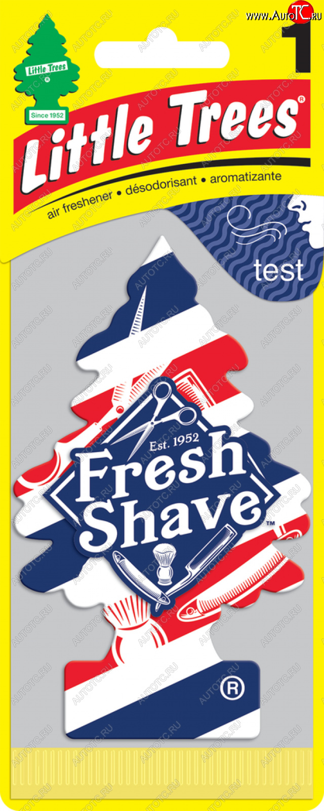 163 р. Ароматизатор подвесной пластина (барбершоп) Елочка CAR FRESHNER CAR FRESHNER u1p-17068-russ CAR FRESHNER u1p-17068-russ  с доставкой в г. Вологда