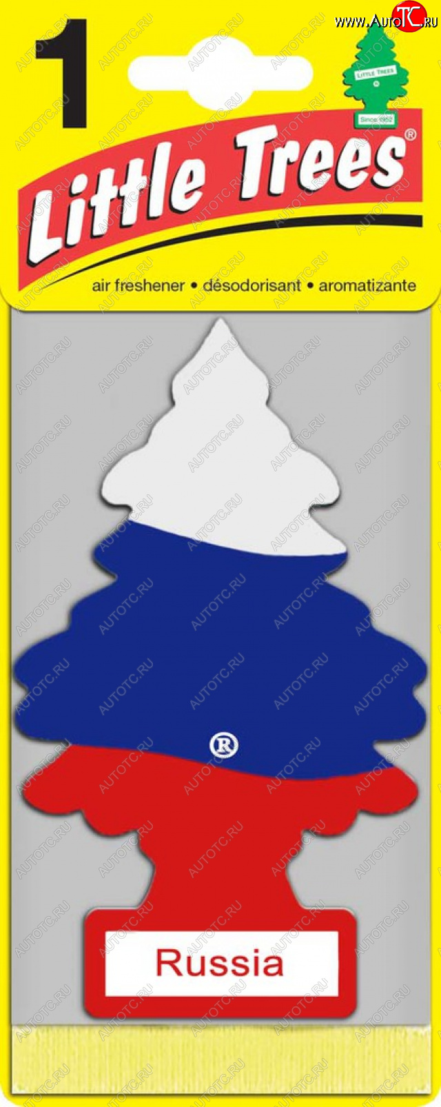 157 р. Ароматизатор подвесной пластина (ваниль) российский флаг Елочка CAR FRESHNER CAR FRESHNER u1p-19974-russ  с доставкой в г. Вологда