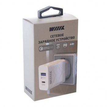 629 р. Устройство зарядное в розетку 1USB + 1 Type C 220V WIIIX WIIIX unn-4-2-03-qcpd  с доставкой в г. Вологда. Увеличить фотографию 4