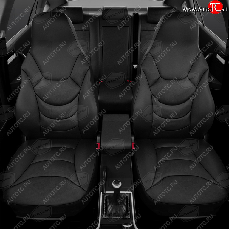 11 299 р. Универсальные чехлы сидений (майка,9 предм., экокожа) Recaro AVTOLIDER   (черный)  с доставкой в г. Вологда
