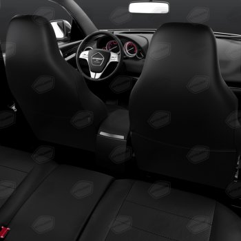 11 299 р. Универсальные чехлы сидений (майка,9 предм., экокожа) Recaro AVTOLIDER   (черный)  с доставкой в г. Вологда. Увеличить фотографию 3
