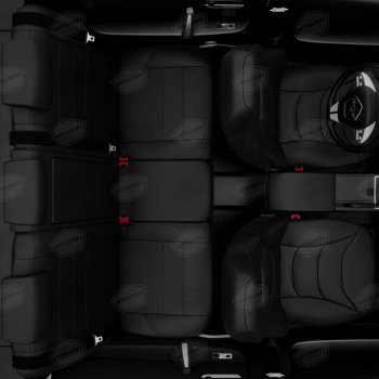 11 299 р. Универсальные чехлы сидений (майка,9 предм., экокожа) Recaro AVTOLIDER   (черный)  с доставкой в г. Вологда. Увеличить фотографию 2