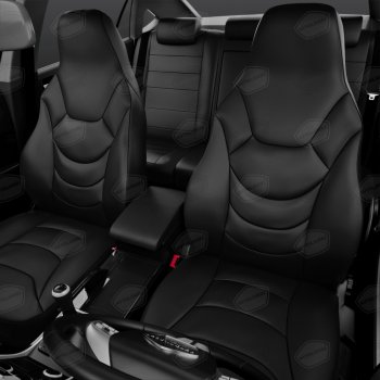 11 299 р. Универсальные чехлы сидений (майка,9 предм., экокожа) Recaro AVTOLIDER   (черный)  с доставкой в г. Вологда. Увеличить фотографию 7