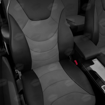 11 299 р. Универсальные чехлы сидений (майка, 8 предм., экокожа) Recaro AVTOLIDER   (черно-серые)  с доставкой в г. Вологда. Увеличить фотографию 6