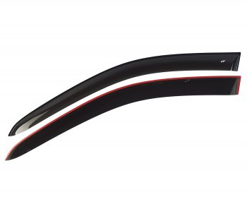 2 099 р. Комплект дефлекторов окон COBRA TUNING Лада Ларгус дорестайлинг R90 (2012-2021) (черный глянцевый)  с доставкой в г. Вологда. Увеличить фотографию 2