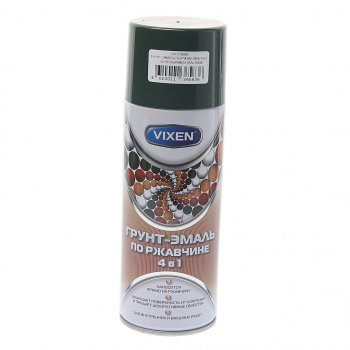 Грунт-эмаль по ржавчине 4 в 1 зеленый мох RAL 6005 аэрозоль 520мл VIXEN VIXEN vx-516005