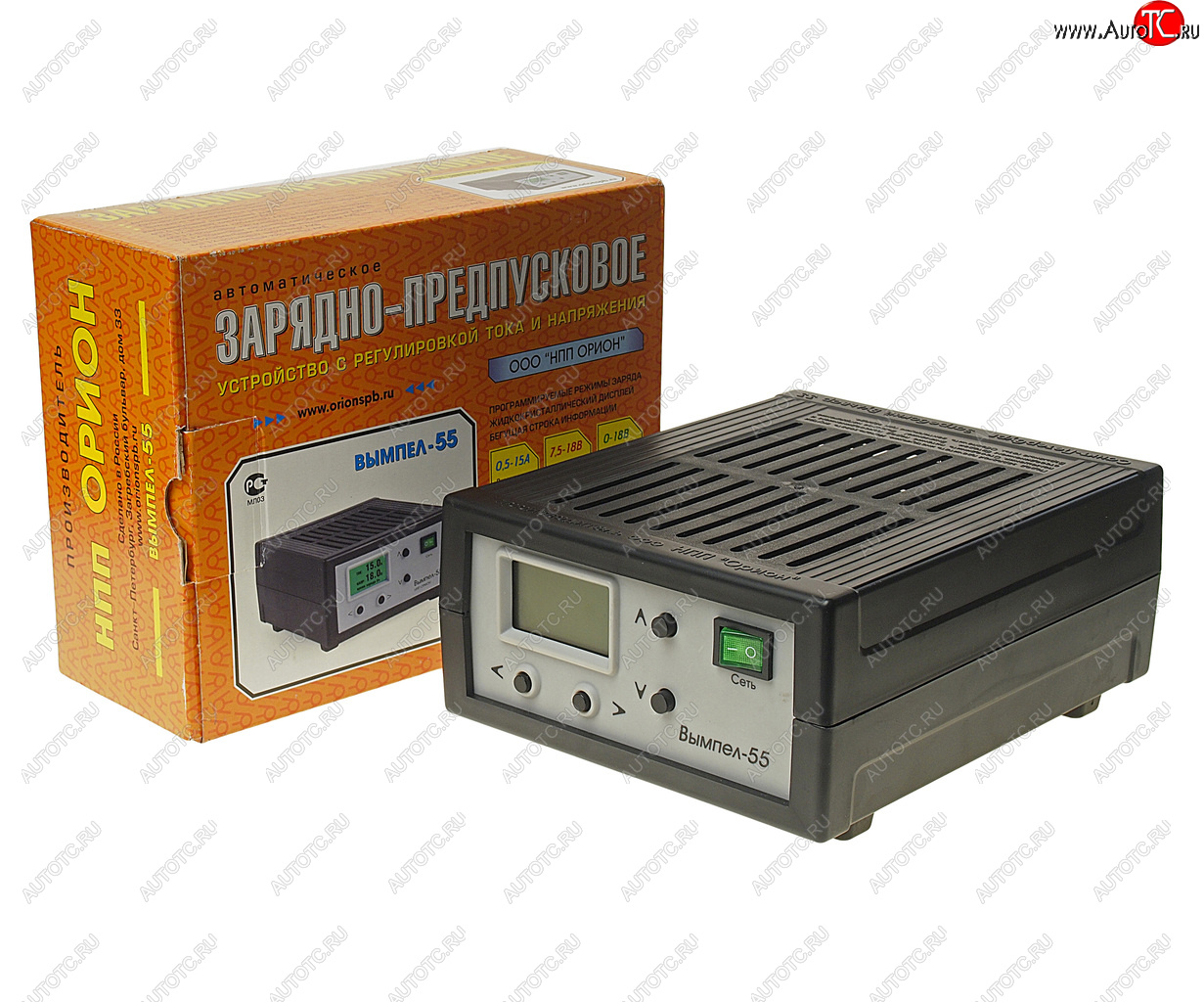 8 199 р. Устройство зарядное 6-12V 15A 220V (автомат) Вымпел 55 ОРИОН ОРИОН вымпел-55  с доставкой в г. Вологда