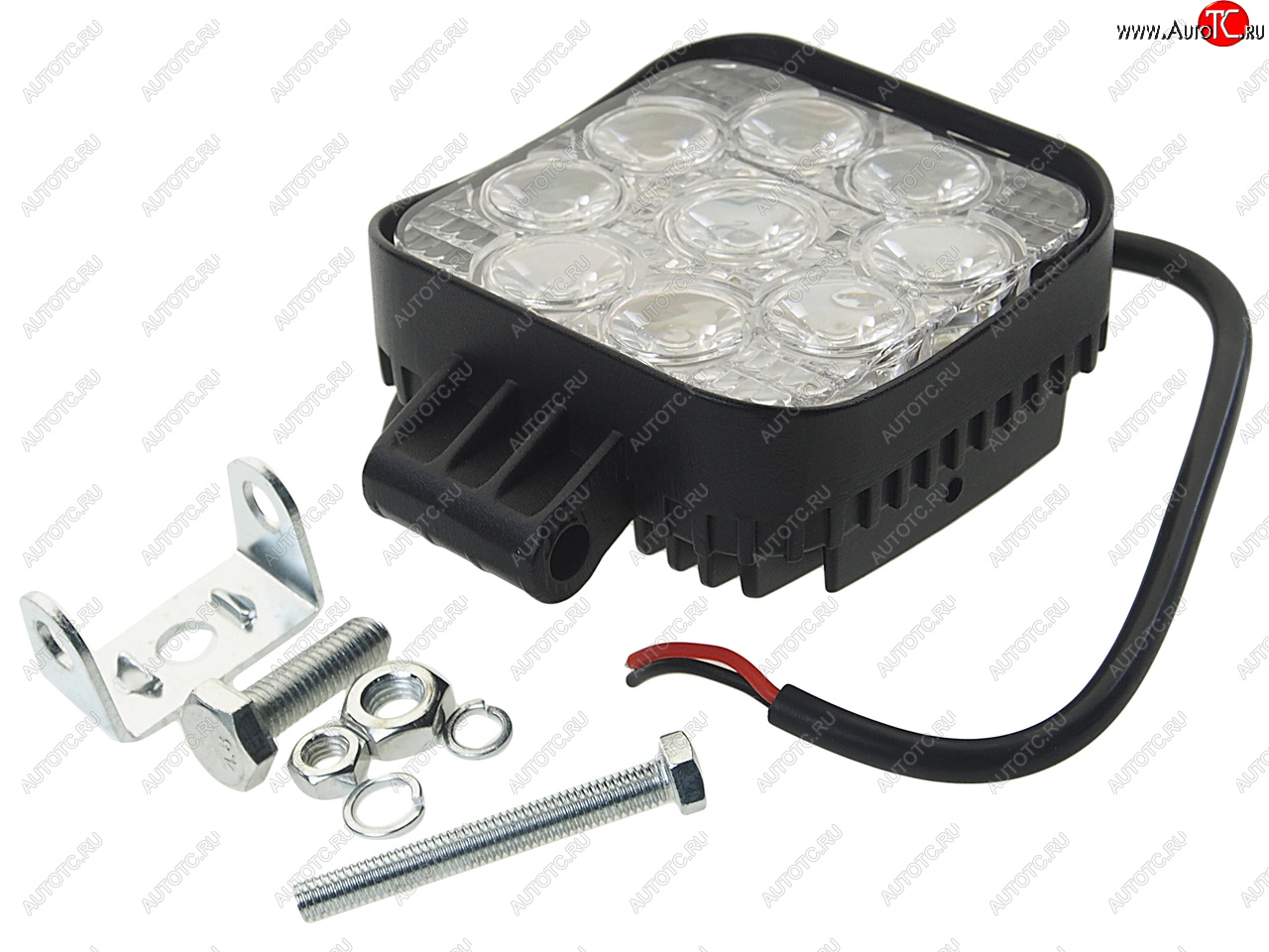 1 199 р. Фара рабочего света 82х82x38мм 27W 9LED (ближний свет) квадратная ВЫМПЕЛ ОРИОН wl-132f  с доставкой в г. Вологда