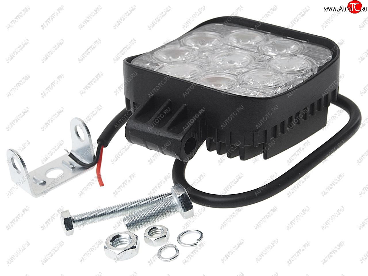 1 199 р. Фара рабочего света 82х82x38мм 27W 9LED (дальний свет) квадратная ВЫМПЕЛ ОРИОН wl-132s  с доставкой в г. Вологда