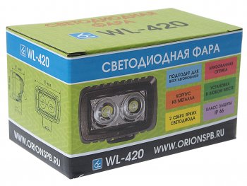 1 599 р. Фара рабочего света 75х48x61мм 20W 2LED ВЫМПЕЛ ОРИОН wl-420  с доставкой в г. Вологда. Увеличить фотографию 3