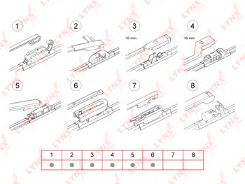 669 р. Щетка стеклоочистителя 430мм бескаркасная LYNX LYNX xf430  с доставкой в г. Вологда. Увеличить фотографию 2