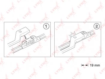 1 469 р. Щетка стеклоочистителя FORD Focus 3 725725мм бескаркасная комплект LYNX LYNX xf7373p  с доставкой в г. Вологда. Увеличить фотографию 2