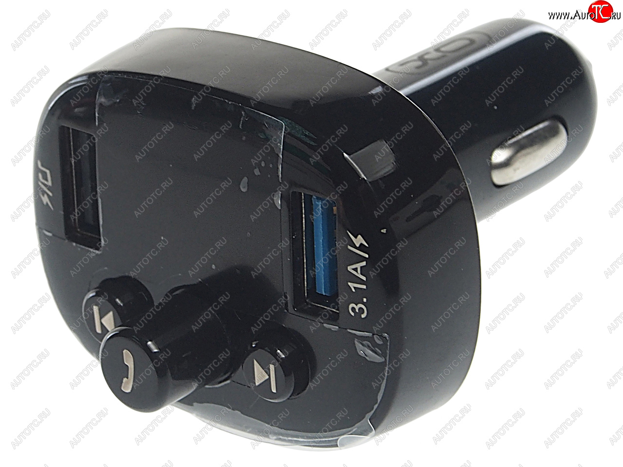 979 р. Устройство зарядное в прикуриватель с трансмиттером (bluetooth,hands free) черное XO XO xo-bcc02 black  с доставкой в г. Вологда