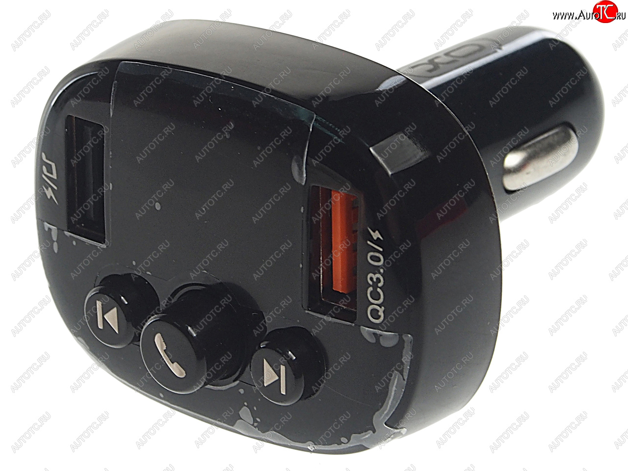 1 049 р. Устройство зарядное в прикуриватель с трансмиттером (bluetooth,hands free) черное XO XO xo-bcc03 black  с доставкой в г. Вологда
