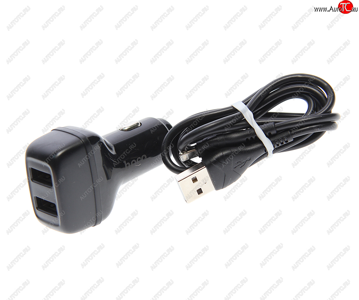 519 р. Устройство зарядное в прикуриватель 2USB 12V 2.4A кабель iPhone (5-) HOCO HOCO z36 black HOCO z36 black  с доставкой в г. Вологда