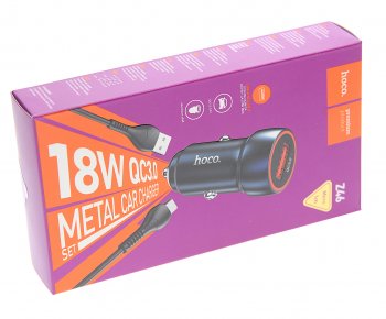 529 р. Устройство зарядное в прикуриватель 1USB 12V кабель micro USB HOCO HOCO z46 blue  с доставкой в г. Вологда. Увеличить фотографию 3
