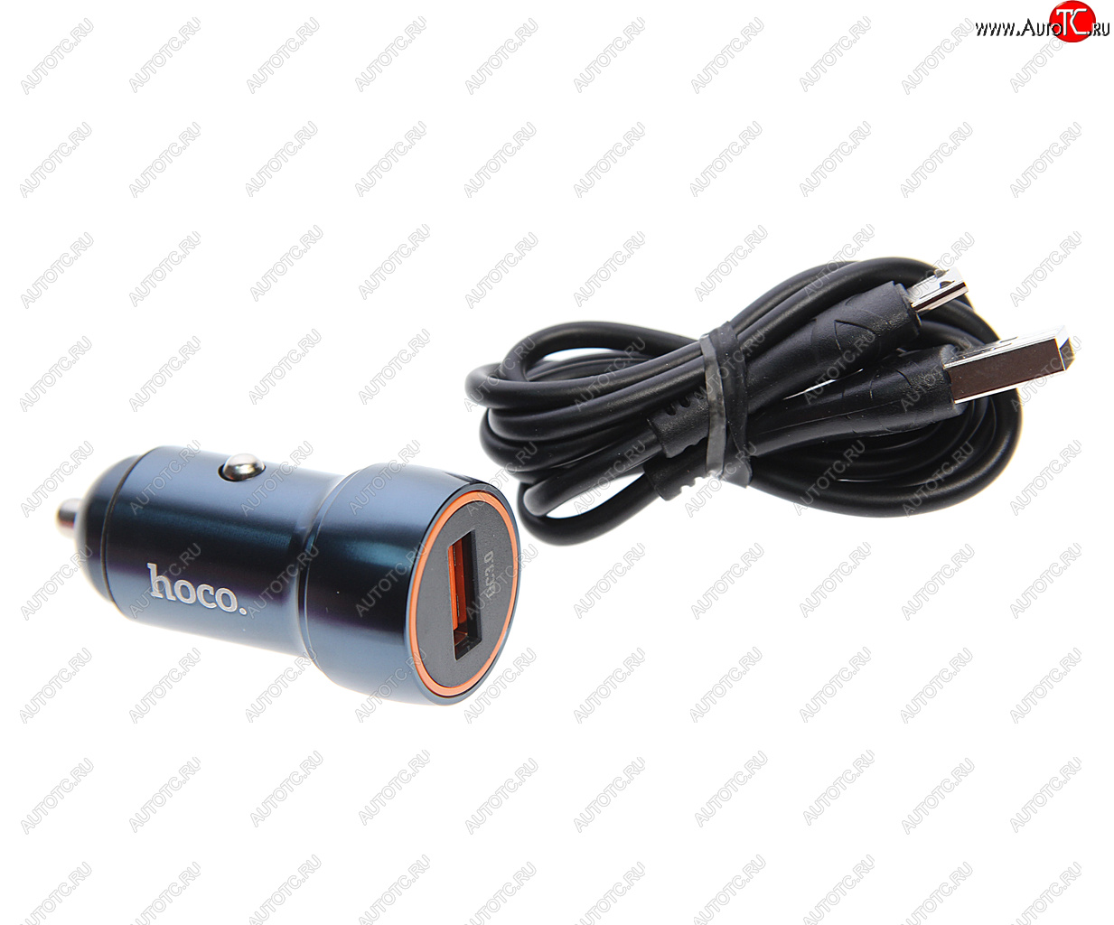 529 р. Устройство зарядное в прикуриватель 1USB 12V кабель micro USB HOCO HOCO z46 blue  с доставкой в г. Вологда