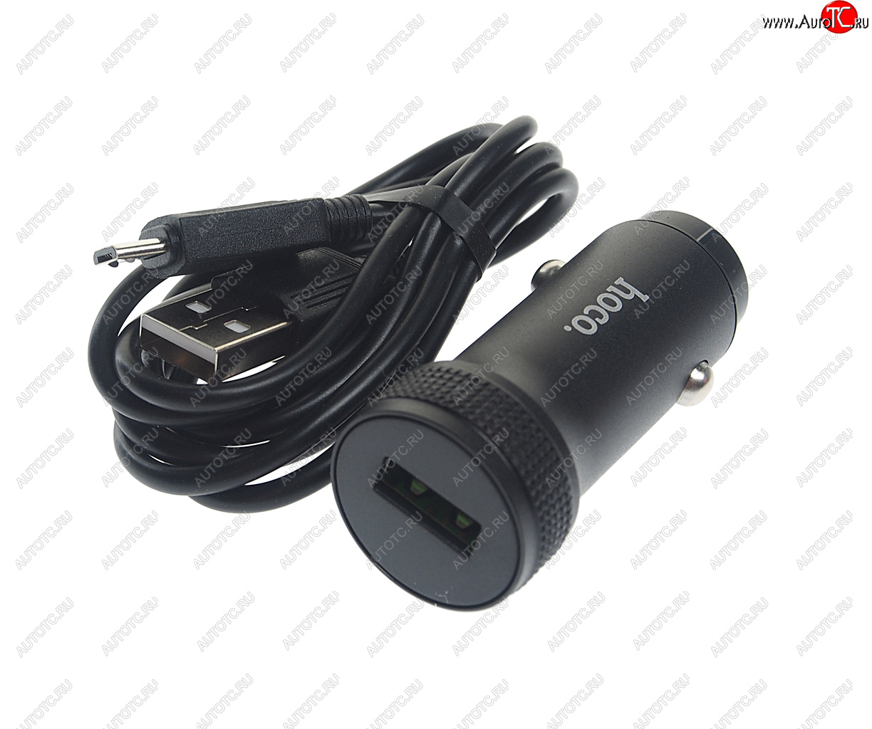 569 р. Устройство зарядное в прикуриватель 1USB 12V кабель micro USB HOCO HOCO z49a black  с доставкой в г. Вологда